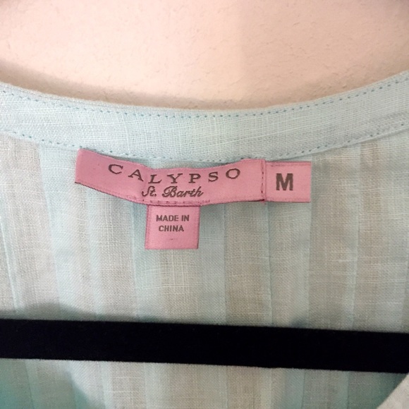 Calypso St Barth linen blouse size medium - Picture 3 of 4